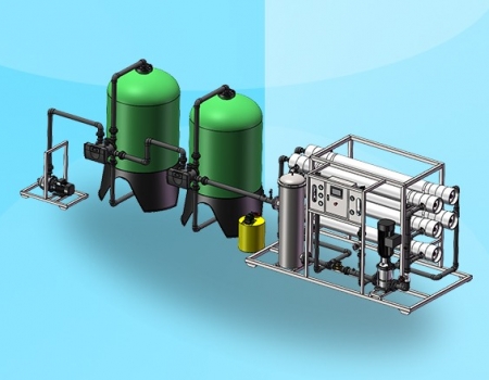 10T/H(每小時出水10噸)反滲透凈水設備
